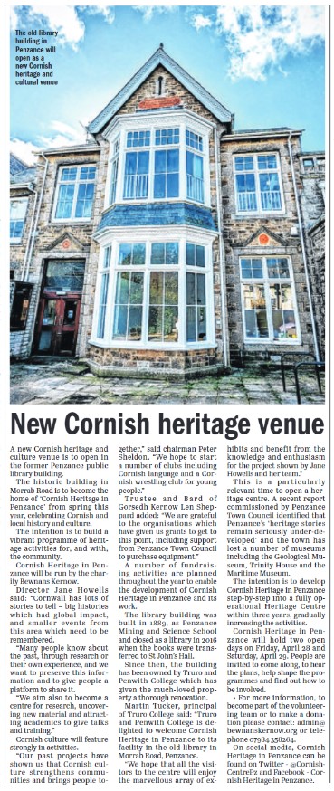 Cornish Heritage in Penzance - Voice Newspapers