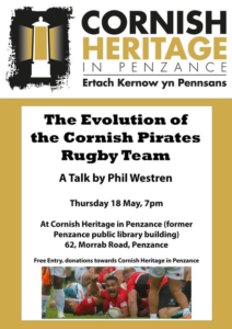 The evolution of the Cornish Pirate rugby team